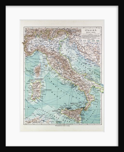 Map of Italy 1899 by Anonymous
