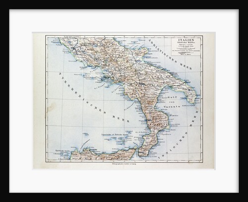 Map of South Italy 1899 by Anonymous