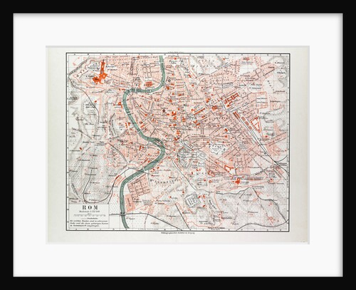 Map of Rome Italy 1899 by Anonymous