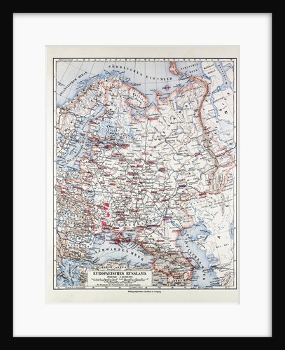 Map of the European Part of Russia 1899 by Anonymous
