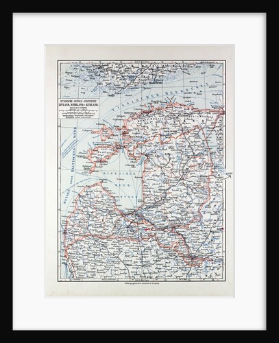 Map of Estland Letland Lithuania 1899 by Anonymous