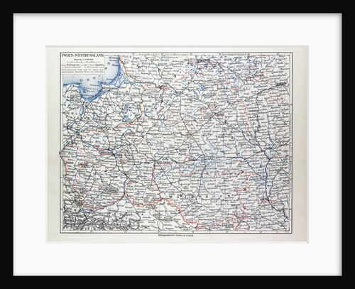 Map of Poland Belarus and Ukraine 1899 by Anonymous