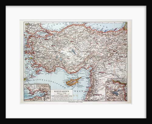 Map of Turkey Cyprus and Syria 1899 by Anonymous