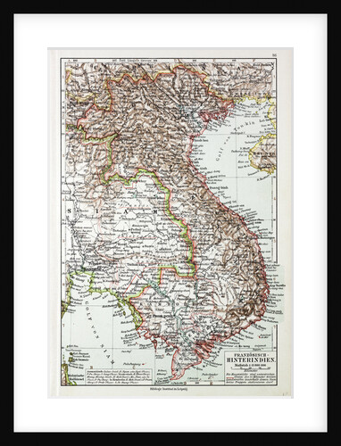 Map of Vietnam Cambodja Laos 1899 by Anonymous