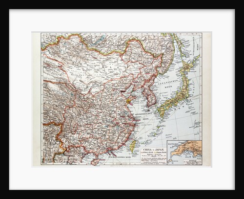 Map of China Mongolia and Japan 1899 by Anonymous