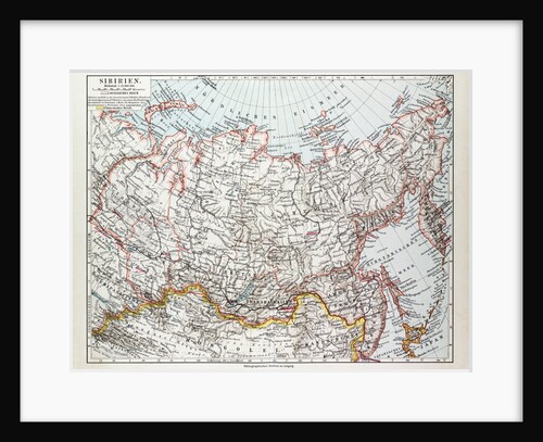 Map of Siberia Russia 1899 by Anonymous