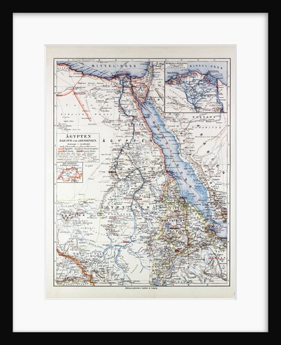 Map of Egypt Sudan 1899 by Anonymous