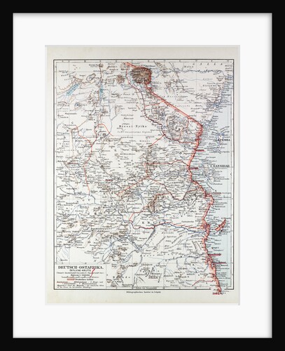 Map of Tanzania Kilimanjaro 1899 by Anonymous