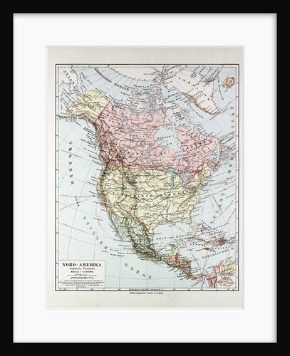 Map of North America 1899 by Anonymous