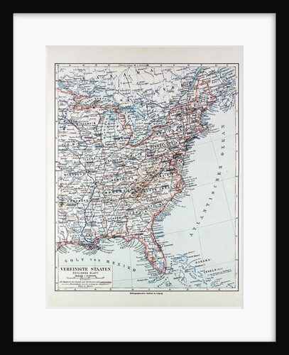 Map of the Eastern Part of the United States of America 1899 by Anonymous