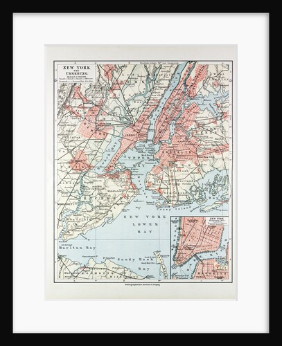 Map of New York, United States of America 1899 by Anonymous