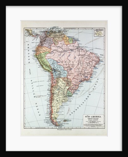Map of South America 1899 by Anonymous
