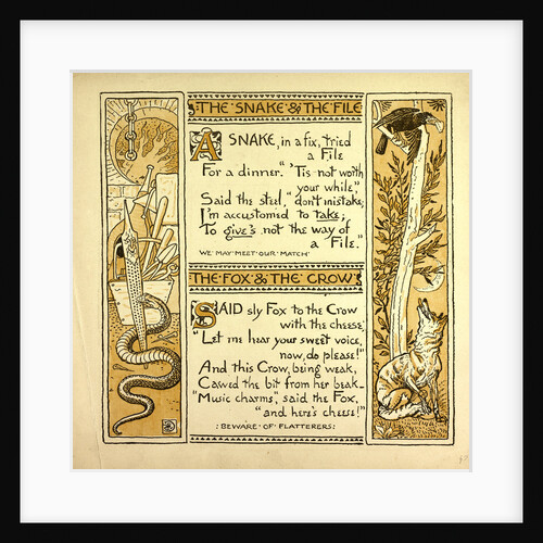 The Snake and the File the Fox and the Crow by Anonymous