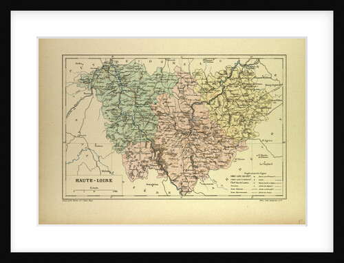 Map of Haute-Loire France by Anonymous
