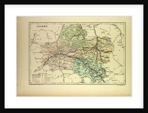 Map of Loiret France by Anonymous