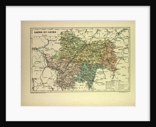 Map of Saône-Et-Loire France by Anonymous