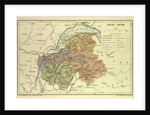 Map of Haute-Savoie France by Anonymous