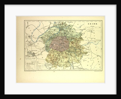 Map of Seine France by Anonymous