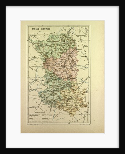 Map of Deux-Sèvres France by Anonymous