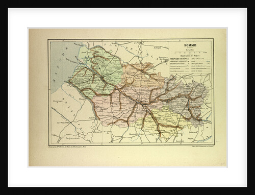 Map of Somme France by Anonymous