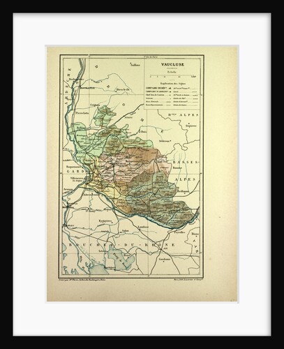 Map of Vaucluse France by Anonymous