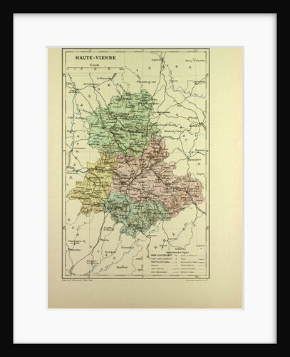 Map of Haute-Vienne France by Anonymous