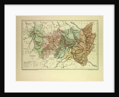 Map of Vosges France by Anonymous