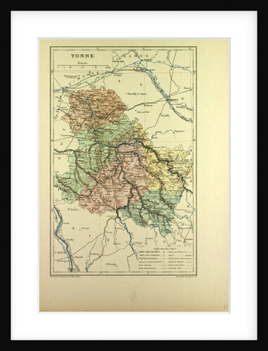 Map of Yonne France by Anonymous