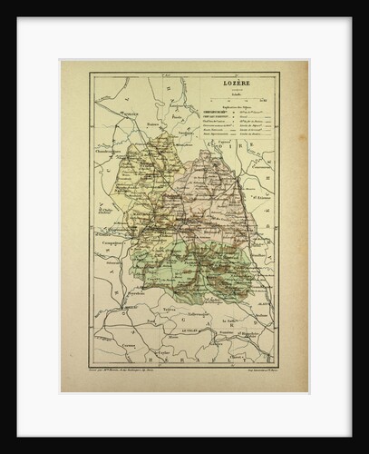 Map of Lozère France by Anonymous