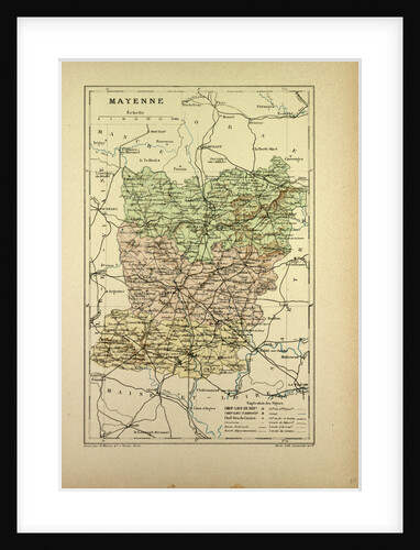 Map of Mayenne France by Anonymous