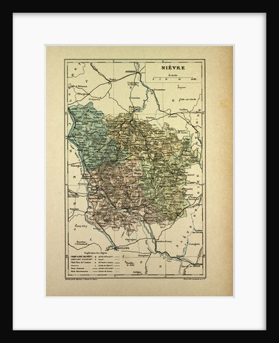 Map of Nièvre France by Anonymous