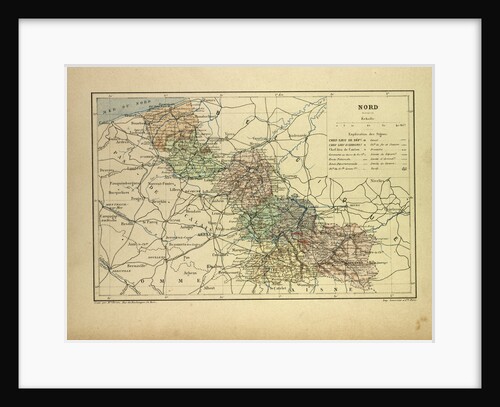 Map of the North West of France by Anonymous