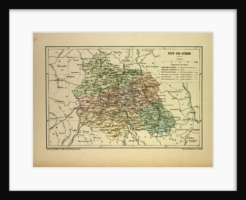 Map of Puy-De-Dôme France by Anonymous