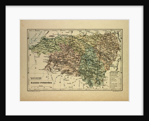 Map of Basses-Pyrenées France by Anonymous