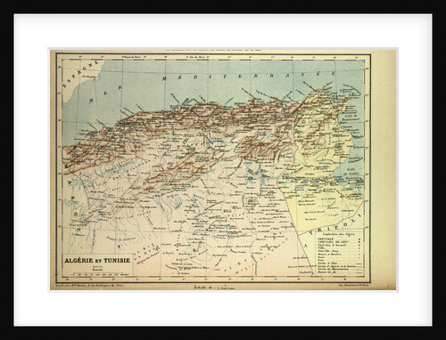Map of Algeria and Tunisia by Anonymous