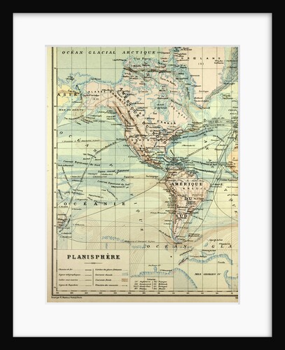 Map of North America and South America by Anonymous