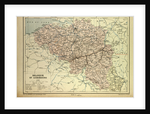 Map of Belgium and Luxemburg by Anonymous