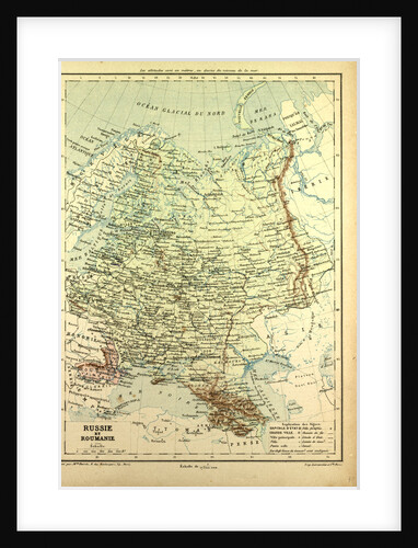 Map of Russia and Romania by Anonymous