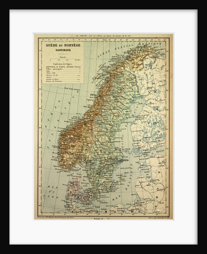 Map of Sweden Denmark and Norway by Anonymous