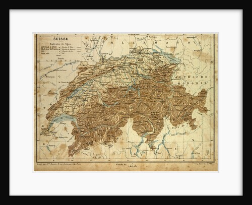 Map of Switzerland by Anonymous