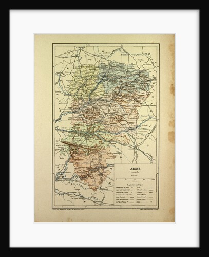 Map of Aisne France by Anonymous