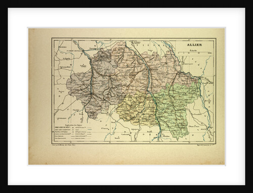 Map of Allier France by Anonymous