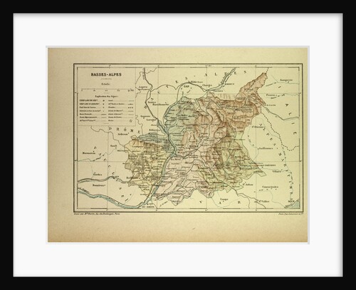 Map of Basses-Alpes France by Anonymous