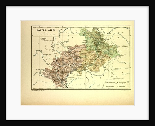 Map of Hautes-Alpes France by Anonymous