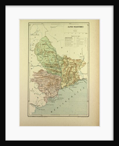 Map of Alpes-Maritimes France by Anonymous