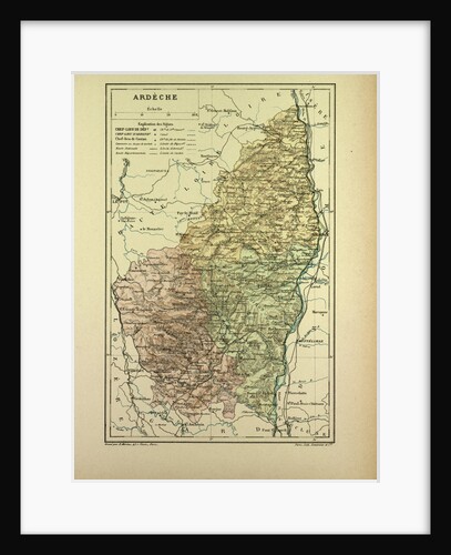 Map of Ardêche France by Anonymous