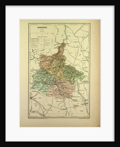 Map of Ardennes France by Anonymous