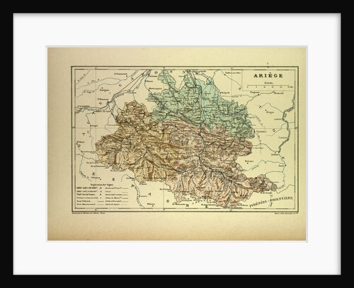Map of Arriège France by Anonymous