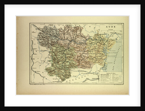 Map of Aude France by Anonymous