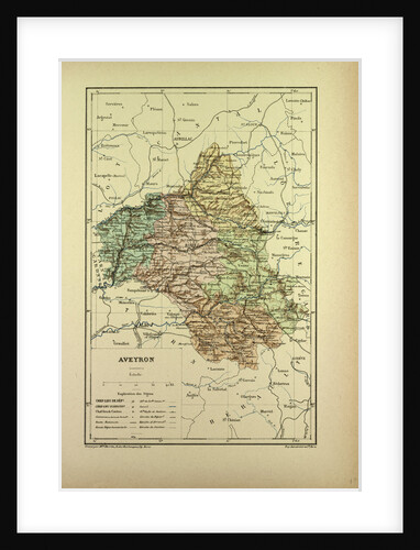 Map of Aveyron France by Anonymous